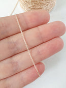 1 metre x Extra Fine Rose Gold Plated Brass Chain, 1.5mm (0959)
