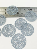 2 x Ornate Grey Brass Filigree Connectors, 25mm