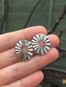 1 pair x 304 Stainless Steel Geometric Earring Studs (0677)