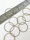 10 x Antique Bronze Round Linking Rings, 30mm (2458)