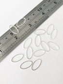 16 x Silver Plated Oval Connectors, 16x8mm (0977)