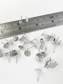 20 pairs x Stainless Steel Flat Pad Earring Studs, 8x12mm (0743)