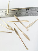 4 x 18K Gold Plated Bar Pendants, 48x4mm (0169)