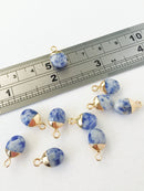 1 x Sodalite Pendant, 14x8.5mm Gemstone Charm (0434)