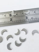 10 x Stainless Steel Crescent Moon Charms, 10x7mm (0443)