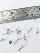20 pairs x Stainless Steel Flat Pad Earring Studs, 5x10mm Pad Earring Posts (2281)