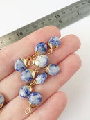 1 x Sodalite Pendant, 14x8.5mm Gemstone Charm (0434)
