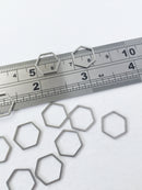 10 x Stainless Steel Hexagon Connectors, 14x12mm (0446)