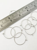 5 pairs x Stainless Steel Hoop Earring Wire, 25mm (3116)