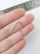 10 pairs x Stainless Steel Plain Earring Hooks, 18mm (2400)
