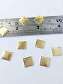 10 x Gold Plated Stainless Steel Rhombus Connectors, 10x13mm (0352)