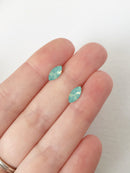 36 x 5x10mm Green Opal Navette Rhinestones, Foiled Back (0883)