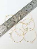 1 pair x Gold Plated Stainless Steel Hoop Earrings, 35x40mm (3102)