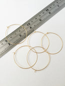 3 pairs x Gold Plated Stainless Steel Hoop Earring Wire, 40x45mm (3100)