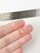 10 x Gold Plated Teardrop Connectors, 11x8mm Drop Linking Rings (0914)