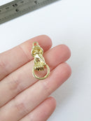 2 x Gold Plated Alloy Hand Links, 30x13.5mm (0882)