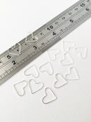 20 x Silver Plated Heart Connectors, 14x12.5mm (0925)