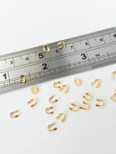 100 x Gold Wire Guardians, 5x4mm Brass Terminators (0936G)