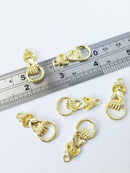 2 x Gold Plated Alloy Hand Links, 30x13.5mm (0882)