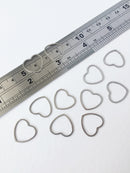 10 x Stainless Steel Open Heart Connectors, 16x15mm (0564)