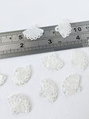 8 x Cellulose Acetate Fan Connectors, 15x20mm Mother of Pearl Imitation Fan Links (0981)