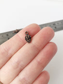 19 x Antique Copper Pine Cone Charms, 13x7mm (1501)