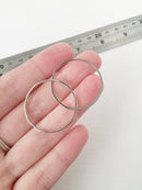 10 x Platinum Tone Round Linking Rings, 30mm (2462)