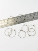 100 x 15mm Stainless Steel Hoop Earring Wire Beadable Earring Hoops, 15mm (3114,3115)