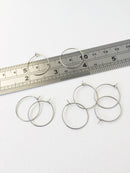 10 pairs x Stainless Steel Hoops Beadable Earring Wire, 15mm (3115)