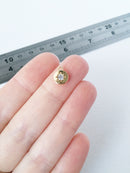 1 x Tiny 18K Gold Plated Star CZ Pendant, 9.5x7.5mm (1042)