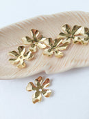 4 x 18K Gold Plated Flower Beads, 20mm (1616,1673)