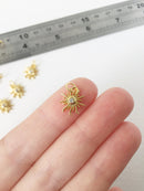 1 x 18K Gold Plated Sun Charm (1085)