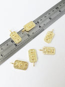 1 x 18K Gold Plated Moon and Stars Pendant, 26x12mm (1159)