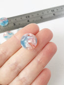 6 x Tortoiseshell Coin Pendants, 15mm (1533)