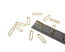 20 x Raw Brass Long Open Oval Geometric Connectors, 26x6mm (C0151)