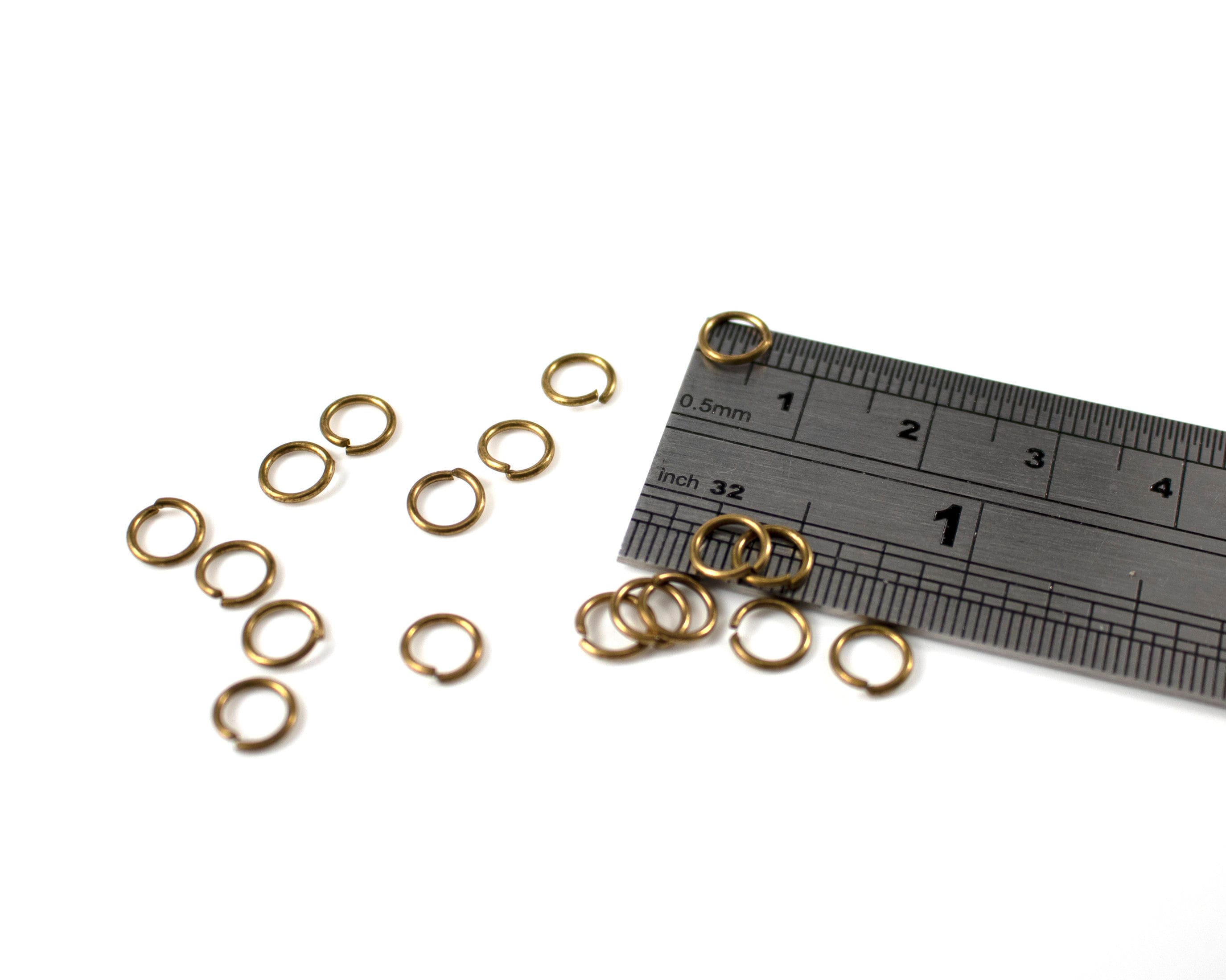150 x Brass Jump Rings, 6x1mm (C0444)