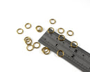 100 x Raw Brass Jump Rings, 9mm (C0089)