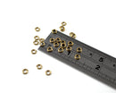 200 x Raw Brass Round Jump Rings, 4.5x0.8mm (C0078)