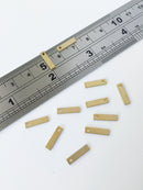20 x Raw Brass Flat Bar Charms, 12x3mm (C0010)