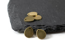 10 x Solid Raw Brass Teardrop Charms, 12x10mm (C0176)