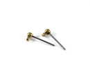 5 pairs x Brass Ball Earring Studs with Loop, 12x3mm (C0426)