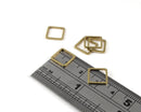 18 x Raw Brass 10mm Square Connectors, 10mm (C0272)