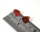 12 x Red and Gold Teardrop Acrylic Pendants, 12x9mm (C0549)