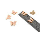 6 x Peach Puff Resin Butterfly Charms, 22x16mm (C0555)