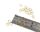 24 x Tiny Raw Brass Teardrop Connectors, 8x6mm (C0281)