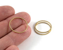 12 x Raw Brass Round Connectors, 20mm Round Linking Rings (C0723)