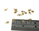 40 x Raw Brass Star Connectors, 9x7mm (C0433)