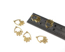 10 x Raw Brass Hand Outline Brass Charms, 21x14mm (C0116)
