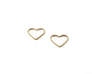 20 x Raw Brass Open Heart Connectors, 18x15mm (C0363)