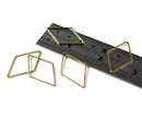 10 x Raw Brass Open Rhombus Connectors, 33x20mm (C0110)